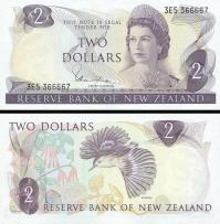 *2 novozélandské doláre Nový Zéland 1977, P164d UNC - Kliknutím na obrázok zatvorte -